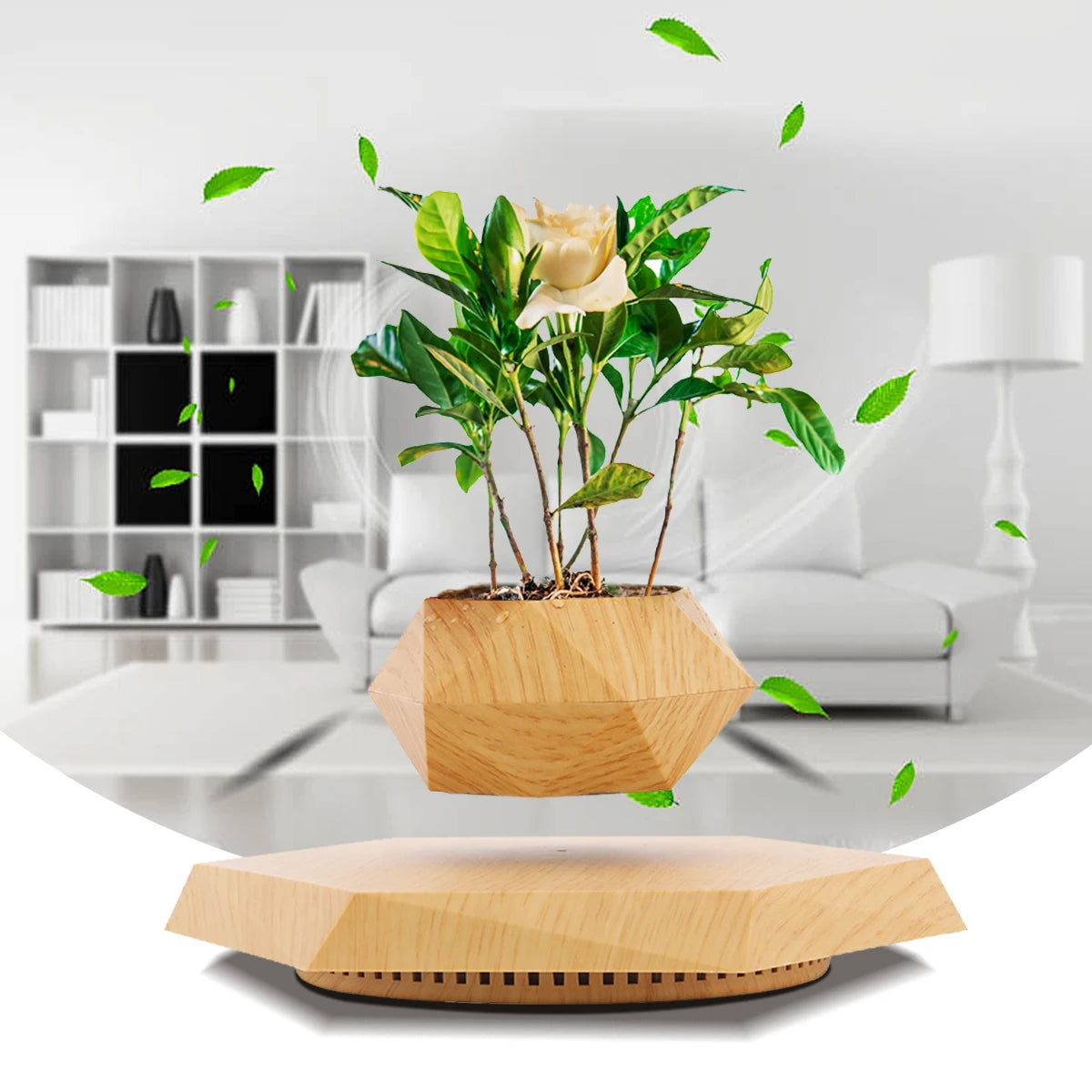 Indoor Plant Pot Stand Small Floating Plant Magnetic Levitation Flower Pots for Gardening Decoration