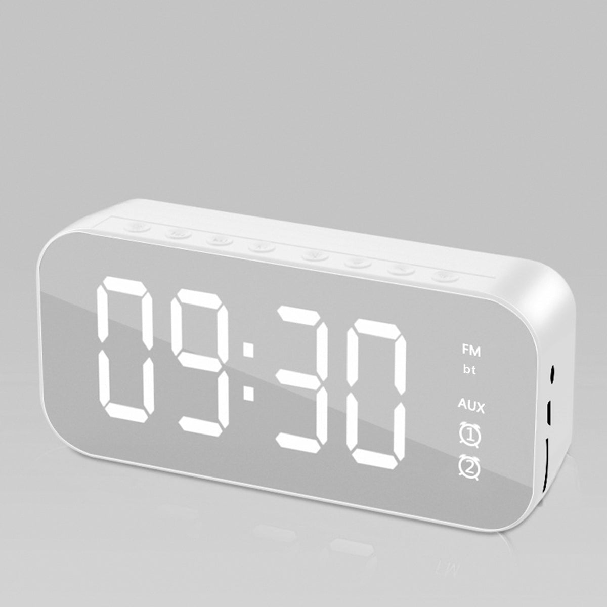 Wireless bluetooth Speaker Mini LED Double Alarm Clock