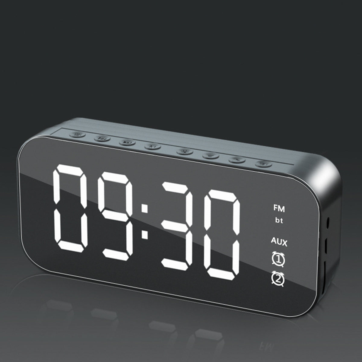 Wireless bluetooth Speaker Mini LED Double Alarm Clock