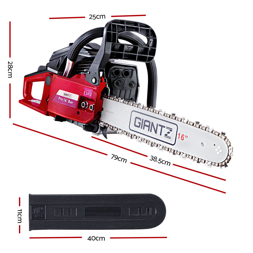 Giantz 45cc Petrol Commercial Chainsaw 16" Bar E-Start Pruning Chain Saw