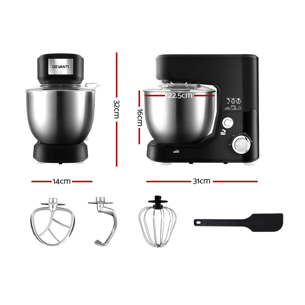 Devanti Electric Stand Mixer 1000W Kitchen Food Beater