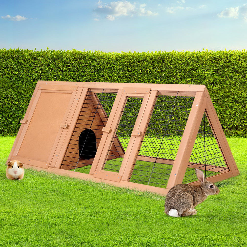 i.Pet Rabbit Hutch Wooden Chicken Coop Pet Hutch 119cm x 51cm x 44cm