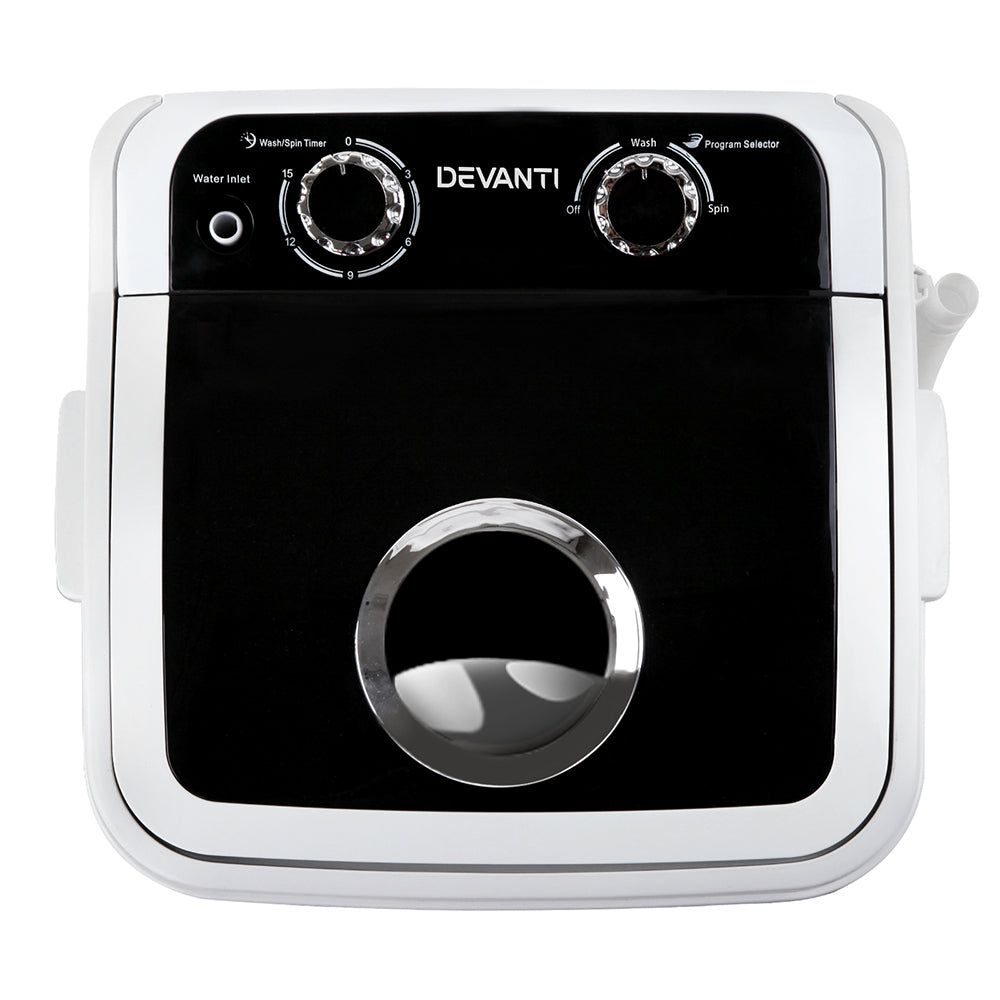 Devanti 4.6KG Mini Portable Washing Machine - Black