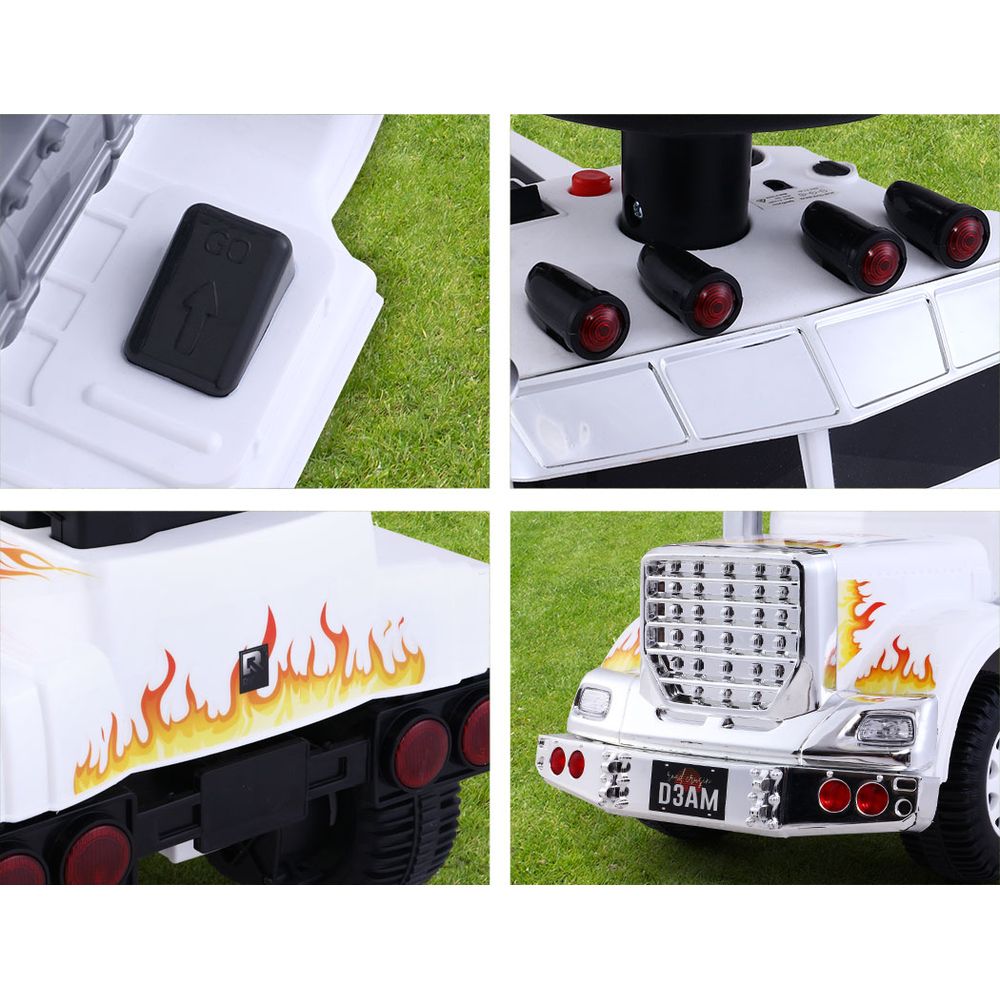 Ride On Cars Kids Electric Toys Car Battery Truck Childrens Motorbike Toy Rigo White