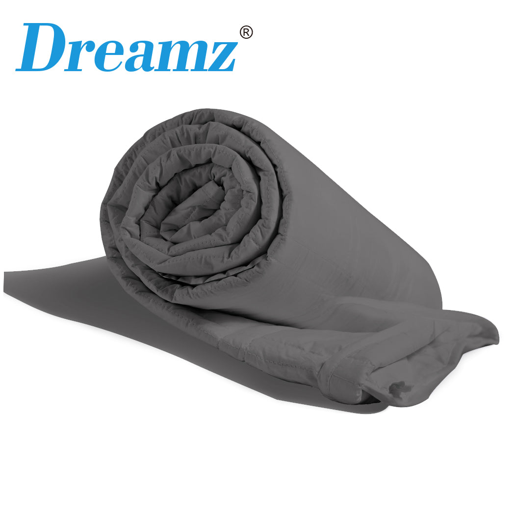 Dreamz Weighted Blanket Cotton Heavy Gravity Kids Deep Relax Relief 2.3KG Grey