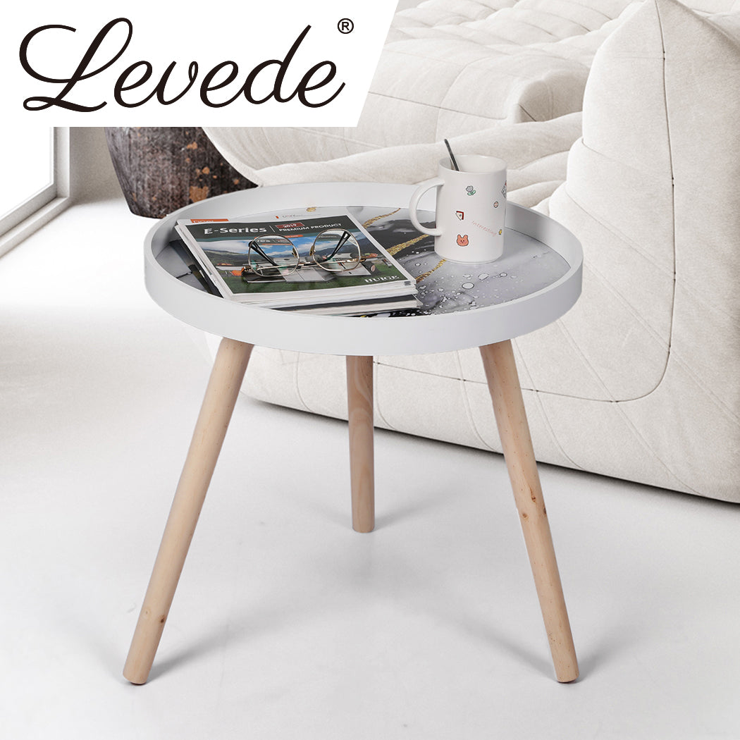 Levede Side End Table Sofa Coffee Table Storage Bedside Table Plant Stand Wooden